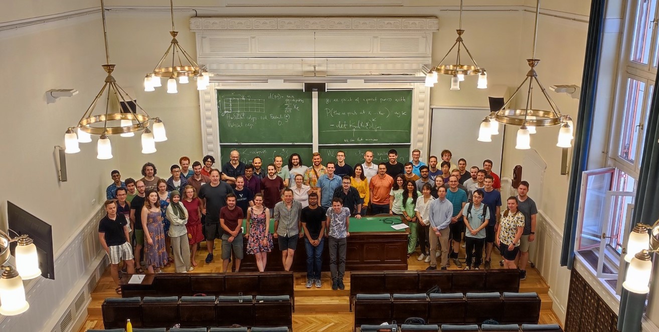 group photo for graphs groups stochastic processes summer school